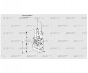 VAD1-/15R/NW-50B (88002964) Газовый клапан с регулятором давления Kromschroder