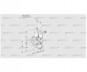 VAD350R/NQ-100A (88000285) Газовый клапан с регулятором давления Kromschroder