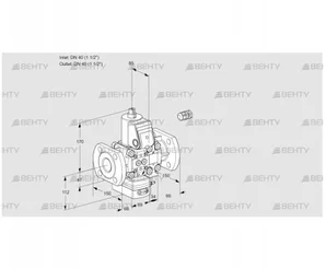 VAD2E40F/40F05D-25VWR/PP/PP (88102174) Газовый клапан с регулятором давления Kromschroder