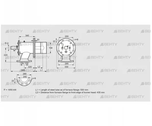 ZIO 200HM-500/435-(24)D (84277151) Газовая горелка Kromschroder