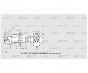 BIO 50HB-600/485-(37)DB (84199146) Газовая горелка Kromschroder