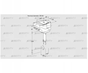 IBH80Z01A/20-60W3T (88300254) Дроссельная заслонка Kromschroder