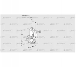 VAS125/-R/NW (88015568) Газовый клапан Kromschroder