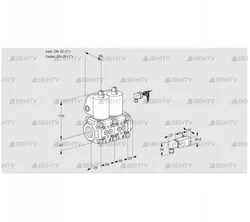 VCS2E25R/25R05NNWL3/PPPP/-4PP (88104177) Сдвоенный газовый клапан Kromschroder