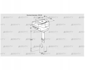 IBH80Z01A/20-15W3E (88301257) Дроссельная заслонка Kromschroder