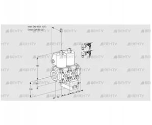 VCH3E40R/50R05NHEWL6/PPPP/PPPP (88105321) Клапан с регулятором расхода Kromschroder