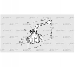 AKT 50R160S (03152356) Запорный кран Kromschroder