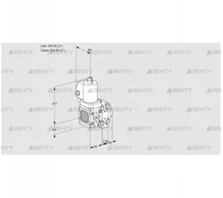 VAS3T50N/50N05FNVQSL/PP/PP (88107289) Газовый клапан Kromschroder