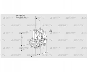 VCS3E50R/50R05NNKR3/PPPP/PPPP (88101921) Сдвоенный газовый клапан Kromschroder