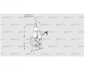 VAS125R/LQ (88007063) Газовый клапан Kromschroder