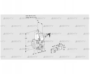 VAS115R/NW (88025973) Газовый клапан Kromschroder