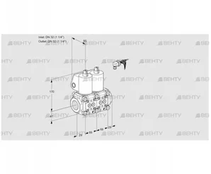 VCS2E32R/32R05NNKL/PPPP/PPPP (88102650) Сдвоенный газовый клапан Kromschroder