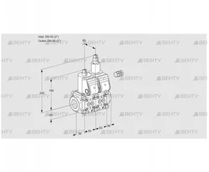 VCS3E50R/50R05NLQR/PPPP/PPPP (88106508) Сдвоенный газовый клапан Kromschroder