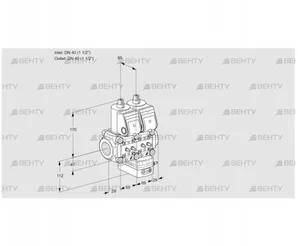 VCG2E40R/40R05NGEWR/MMMM/PPPP (88104222) Клапан с регулятором соотношения Kromschroder