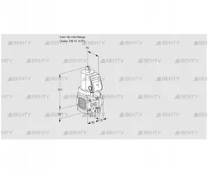 VAS1T-/15N/NWSR (88013637) Газовый клапан Kromschroder