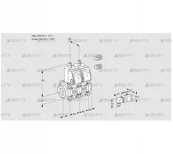 VCS2E40R/40R05NNWR3/1--2/PPPP (88107064) Сдвоенный газовый клапан Kromschroder