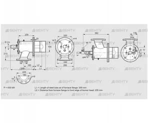 ZIO 165HML-300/235-(34)D (84246033) Газовая горелка Kromschroder