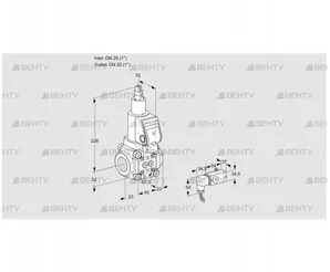 VAS1T25N/LWSR (88024070) Газовый клапан Kromschroder