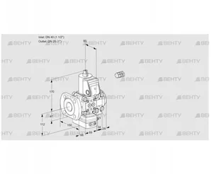 VAD2E40F/25R05D-25VWR/PP/PP (88102171) Газовый клапан с регулятором давления Kromschroder