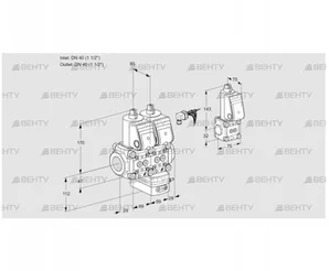 VCG2E40R/40R05NGEWR/PPPP/PPBS (88104115) Клапан с регулятором соотношения Kromschroder