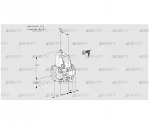 VAS1E15R/15R05NVWR/PP/PP (88105653) Газовый клапан Kromschroder