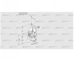 VAD2-/40R/NW-100A (88011163) Газовый клапан с регулятором давления Kromschroder