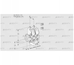 VCG2E40R/40R05NGEWR3/PPPP/PPPP (88100887) Клапан с регулятором соотношения Kromschroder