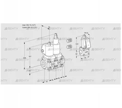 VCS1E15R/15R05NLWSL3/PPBS/PPPP (88104711) Сдвоенный газовый клапан Kromschroder