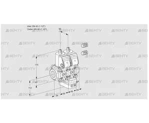 VCG2E40R/40R05NGEQR3/PPPP/PPPP (88100482) Клапан с регулятором соотношения Kromschroder