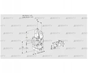 VAD240R/NW-25A (88033517) Газовый клапан с регулятором давления Kromschroder