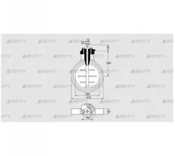 DKR 350Z03F350D (03149255) Дроссельная заслонка Kromschroder