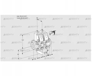 VCH1E20R/20R05NHEVWR/PPPP/PPPP (88106927) Клапан с регулятором расхода Kromschroder