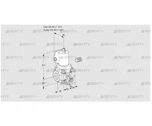 VAS340R/NQGL (88001829) Газовый клапан Kromschroder