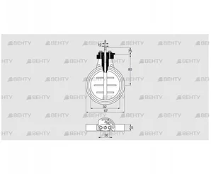 DKR 32Z03F100A (03149274) Дроссельная заслонка Kromschroder