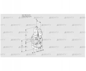 VAG1T20N/NQGRAA (88018236) Газовый клапан с регулятором соотношения Kromschroder