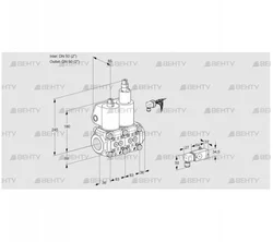 VCS3E50R/50R05NLQL/PPPP/3-PP (88102993) Сдвоенный газовый клапан Kromschroder