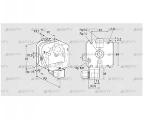 DG 50U-9N (84447025) Датчик-реле давления газа Kromschroder