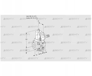 VAS115R/NQGR (88001608) Газовый клапан Kromschroder