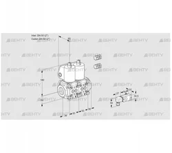 VCS3E50R/50R05NNWL3/3--3/PPPP (88107146) Сдвоенный газовый клапан Kromschroder