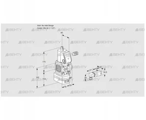 VAD2-/40R/NW-100A (88017917) Газовый клапан с регулятором давления Kromschroder