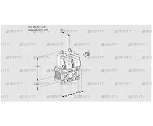 VCS3E40R/40R05FNNWR/PPPP/PPPP (88106138) Сдвоенный газовый клапан Kromschroder