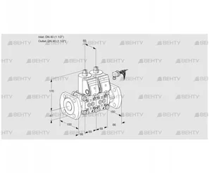 VCS2E40F/40F05NNQR3/PPPP/PPPP (88101353) Сдвоенный газовый клапан Kromschroder