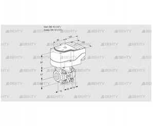 IFC1T15/15N05-20PPPP/40A2A (88300770) Регулирующий клапан с сервоприводом Kromschroder