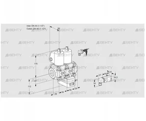 VCG2E40R/40R05NGEWL/PPPP/3--2 (88107747) Клапан с регулятором соотношения Kromschroder