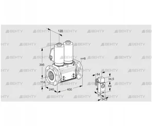 VCS9T125A05NNAGLB/PPPP/2-P4 (88203956) Сдвоенный газовый клапан Kromschroder