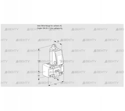 VAS1W0/W25R/NW (88005478) Газовый клапан Kromschroder