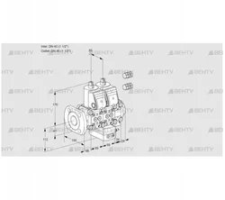 VCG2E40F/40R05NGEVWR3/PPPP/PPPP (88101860) Клапан с регулятором соотношения Kromschroder