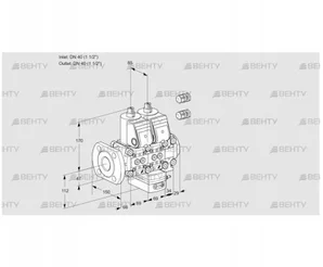 VCG2E40F/40R05NGEVWR3/PPPP/PPPP (88101860) Клапан с регулятором соотношения Kromschroder