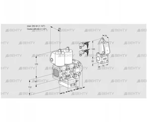 VCG2E40R/40R05FNGEVQL6/PPBS/PPPP (88103788) Клапан с регулятором соотношения Kromschroder