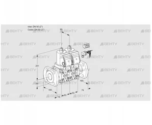 VCS3E50F/50F05NNKGR8/PPPP/PPPP (88107659) Сдвоенный газовый клапан Kromschroder